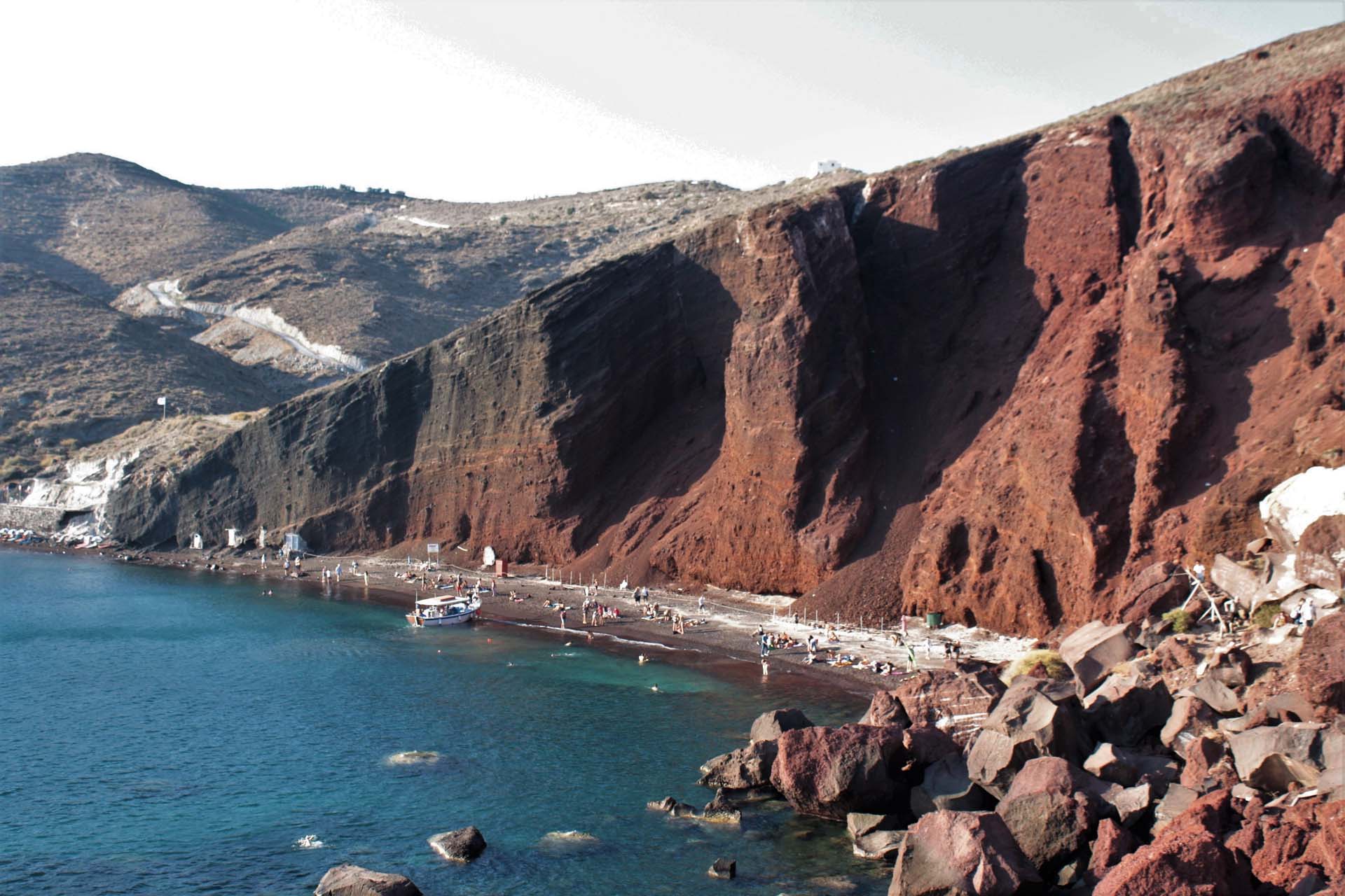 Santorini red beach