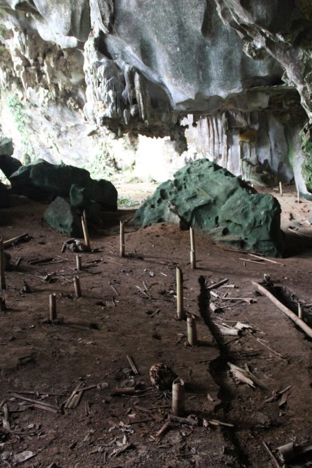 Rest of houses in the cave Nong Khiaw, Laos