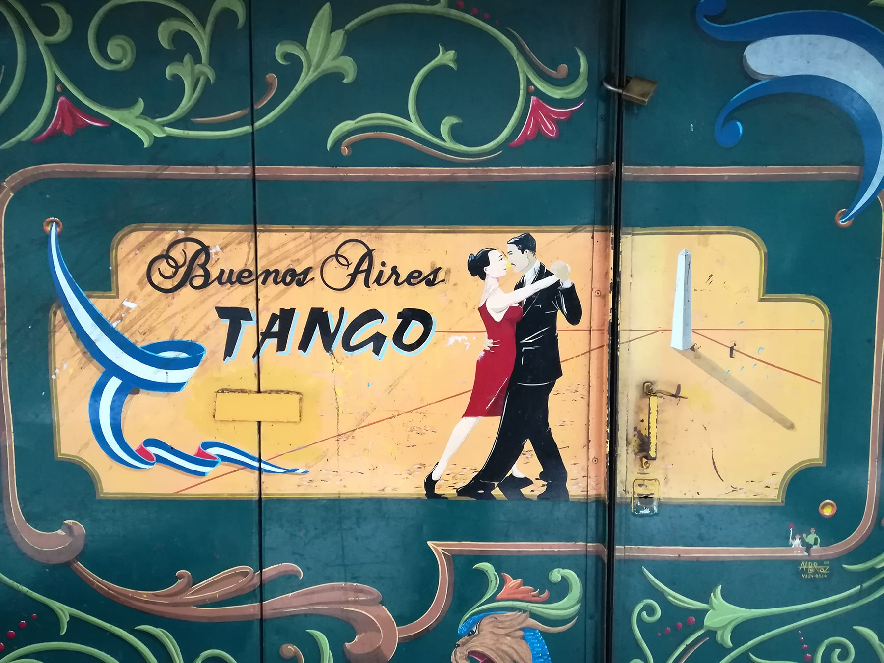 Tango wall painting, Buenos Aires