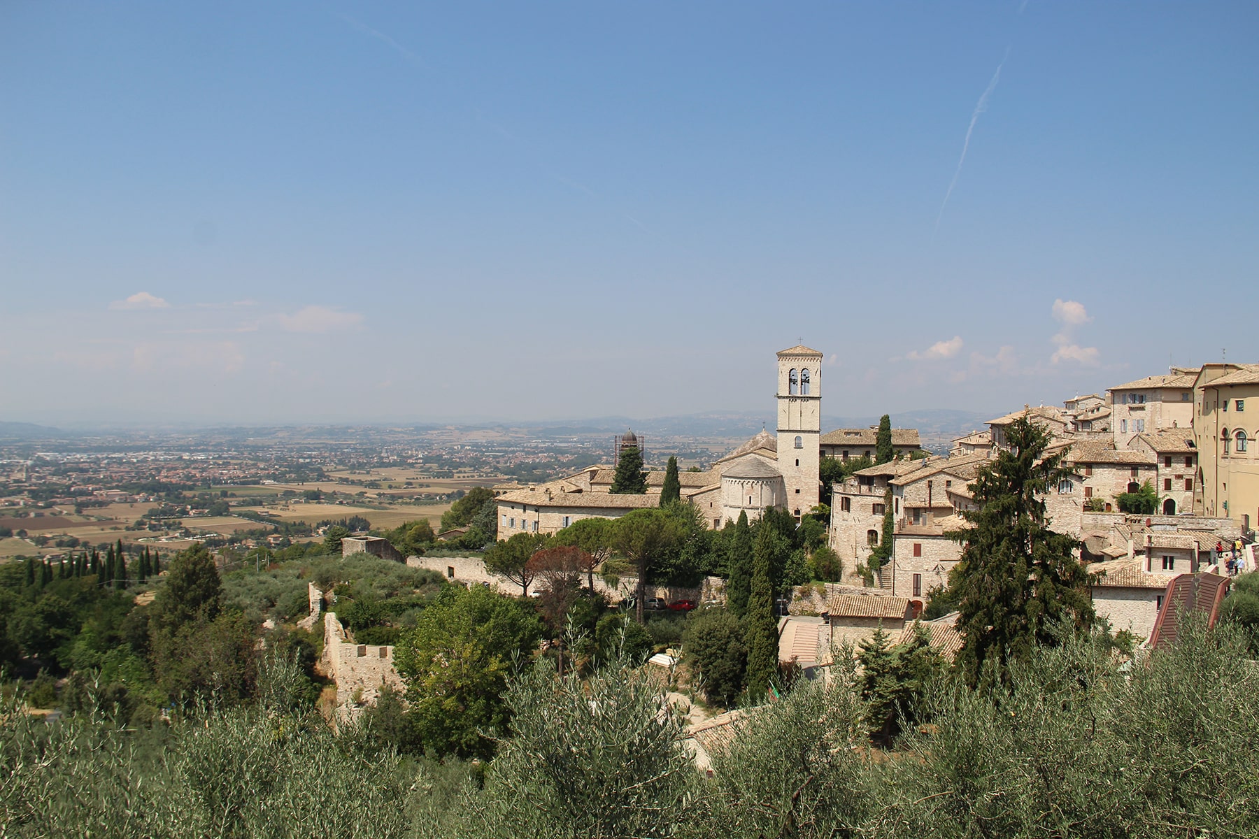 Una delle viste sulla campagna di Assisi
