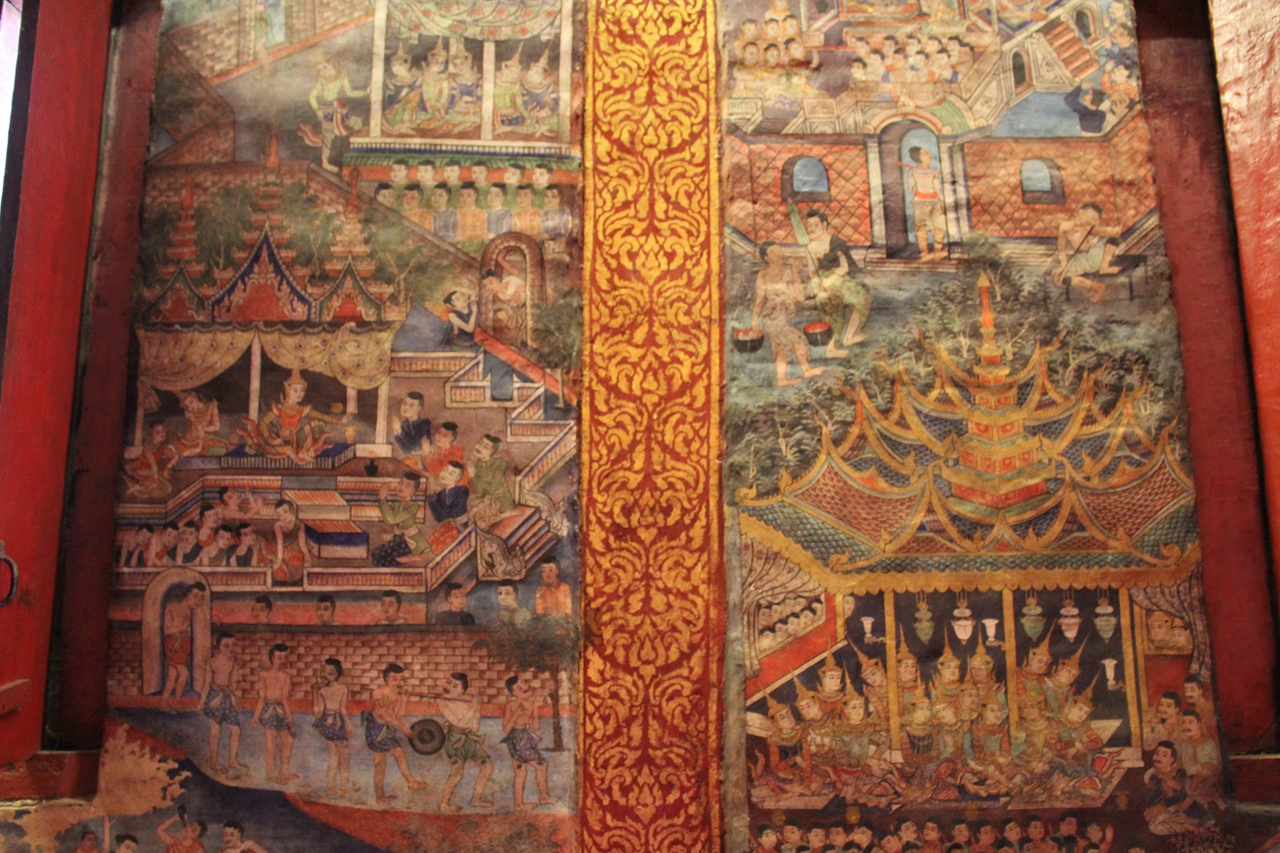 Frescoes of Chiang Mai Wat Phra Singh temple