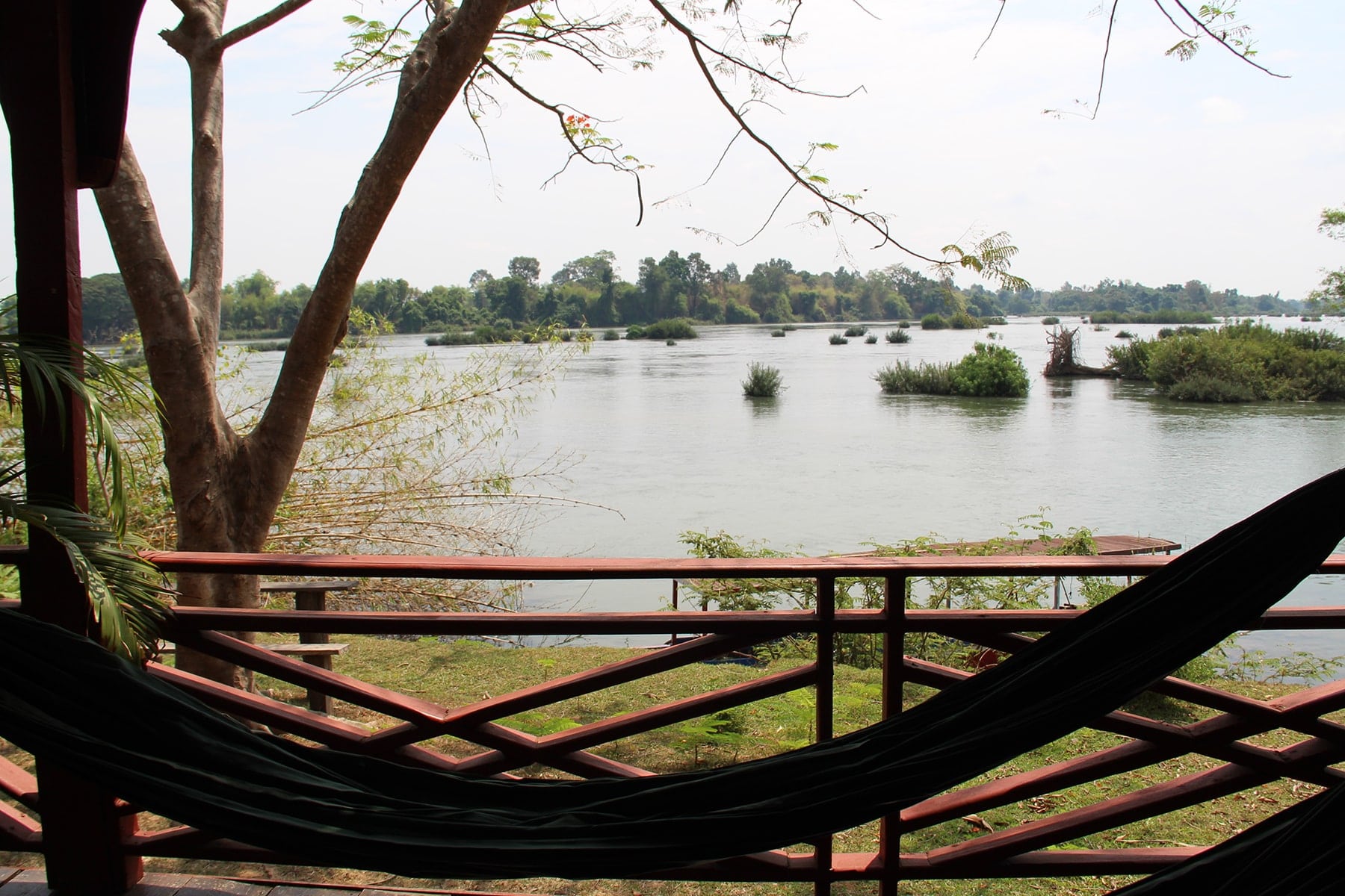 Hammocks with a view on the Mekong 4,000 islands Don Det Si Phan Don Laos