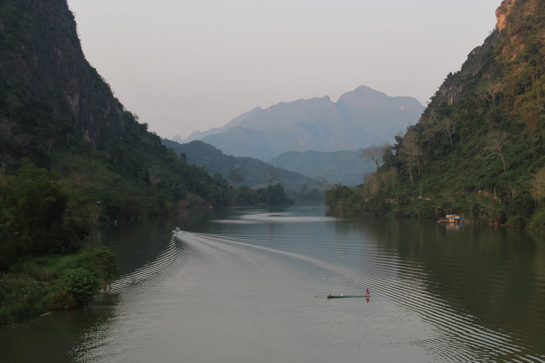 River and mountains in Nong Khiaw Laos