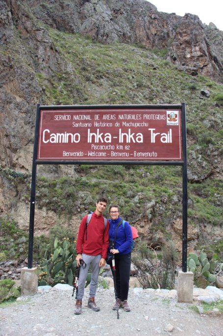 Pancarte du début de l’Inca Trail