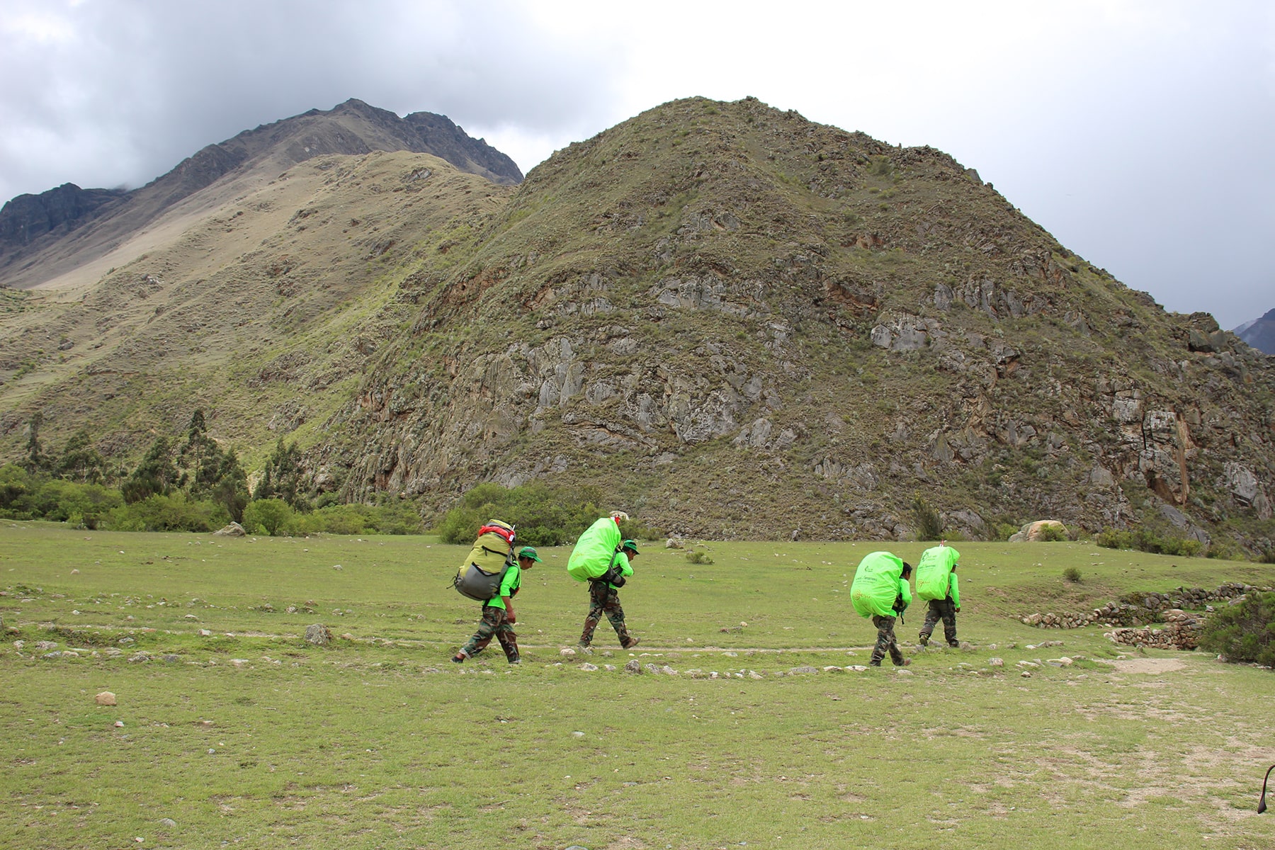 I porters nell’Inca Trail