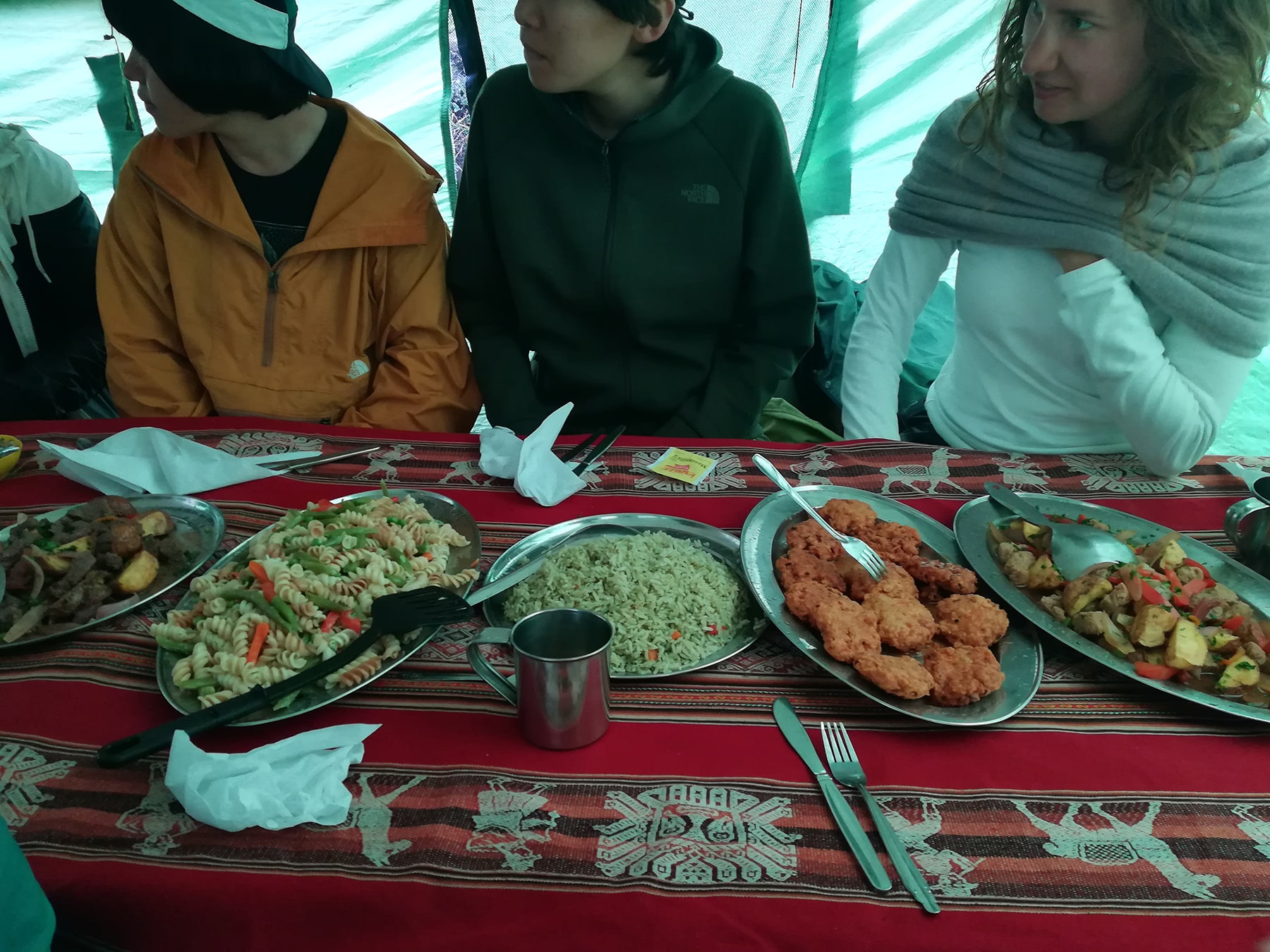 La nourriture lors de l’Inca Trail