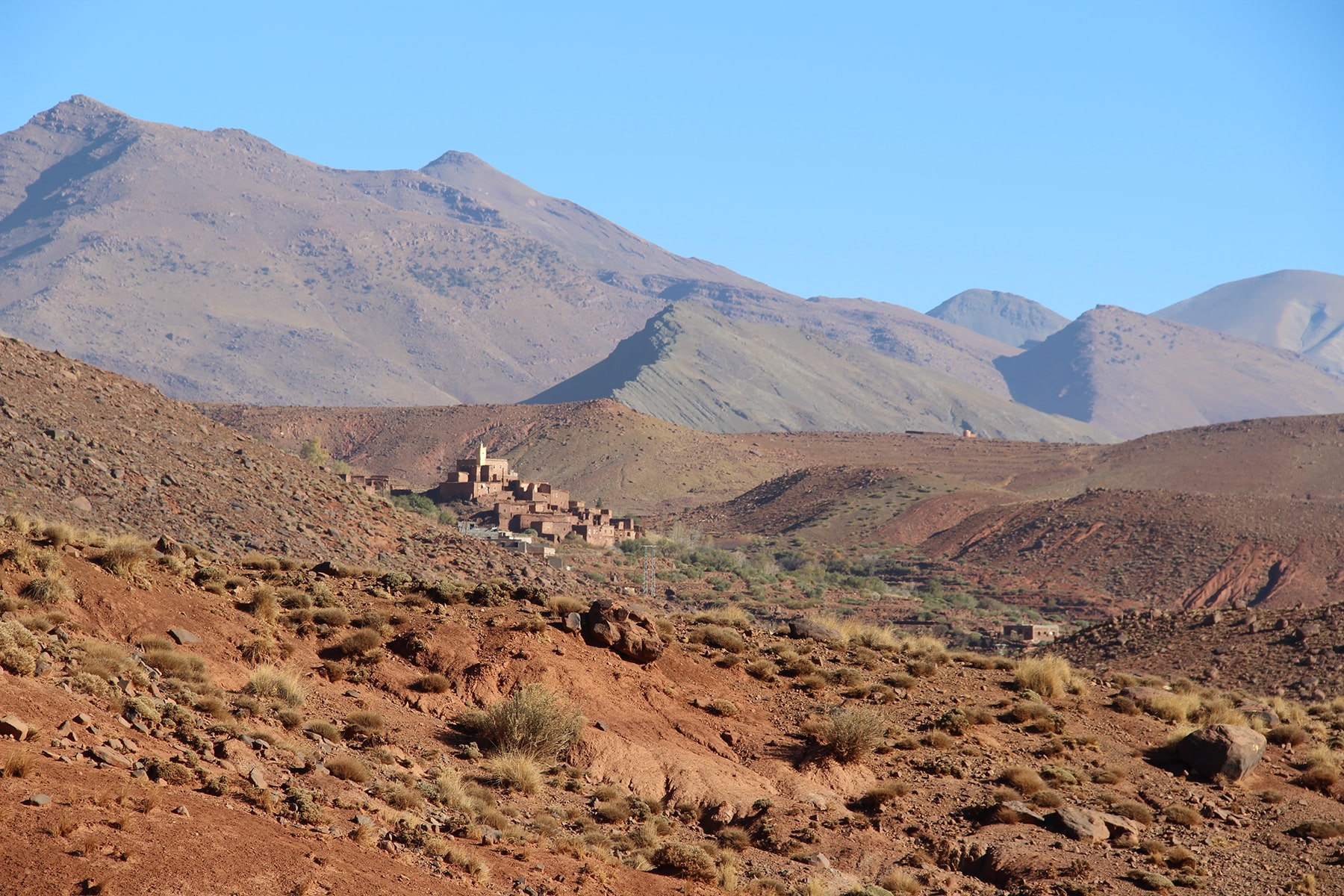 Village dans les montagnes du Haut Atlas