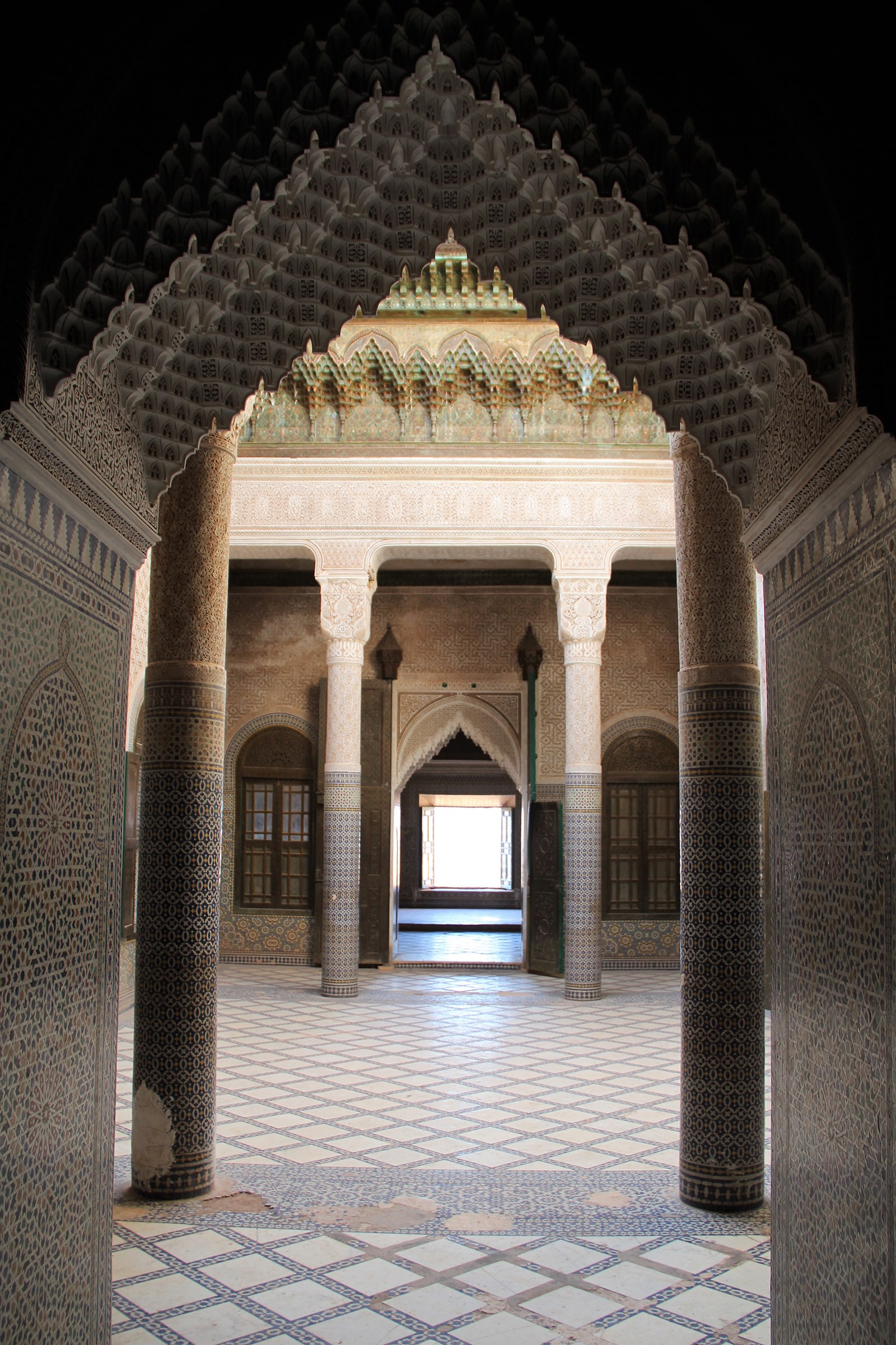 Porta della camera nuziale nella kasbah di Telouet