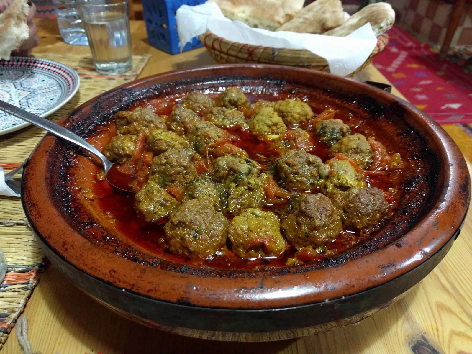 Moroccan kefta tajine