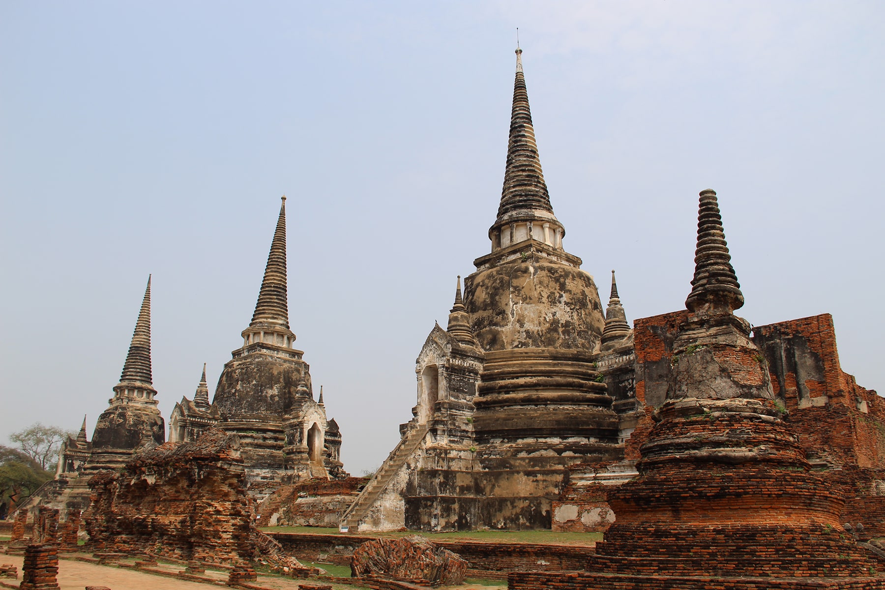 The three stupas of Wat Phra Si Sanphet in Ayutthaya