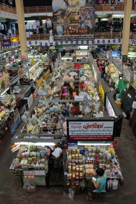 An indoor market in Chiang Mai