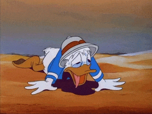 Donald Duck panting